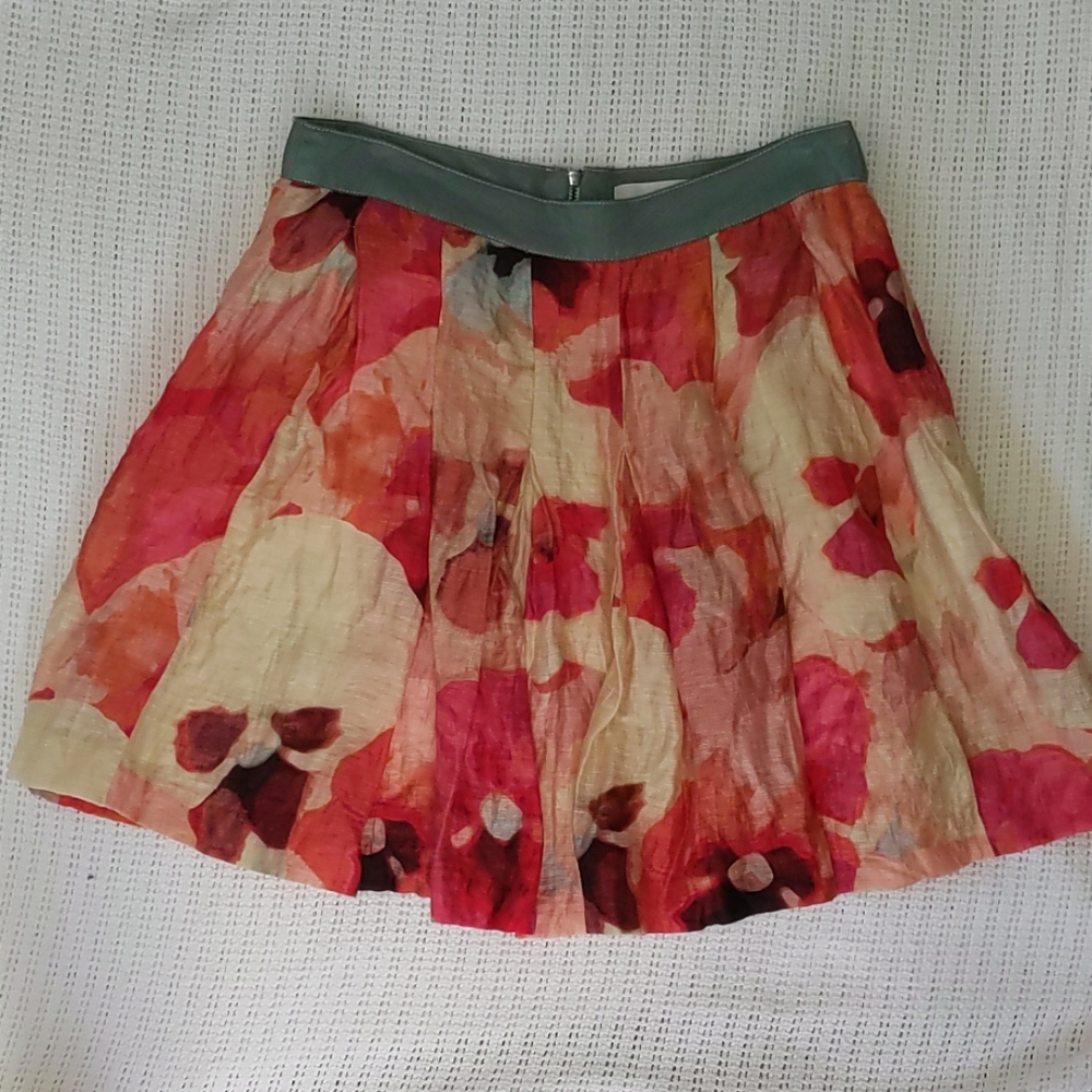 LOFT Linen Blend Mini Skirt